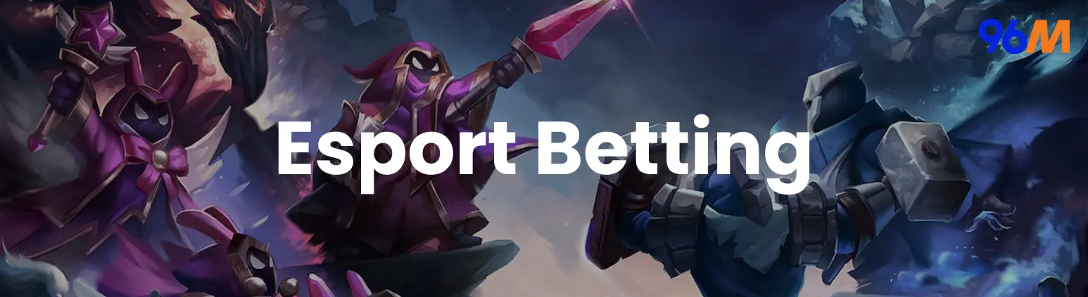 Fantasy battle characters representing esports betting excitement on 96M online casino platform
